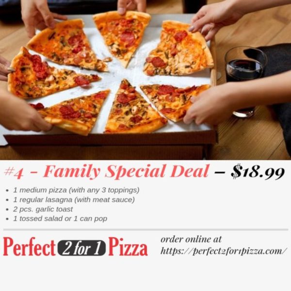 Family Special Pizza, Large Pizza, Perfect 2 for 1 Pizza, Order Pizza, Online, Snacks, Italian Pizza, Surrey, BC